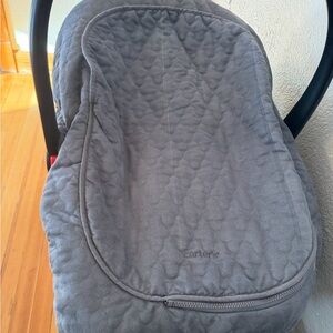 Carter's Gray Quilted Infant Car Seat Cover